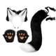thumbnail image 2 of Disfraz De Gato Animal Cosplay Gatito Orejas De Peluche Furry Fancy Dress Up Negro, 2 of 3