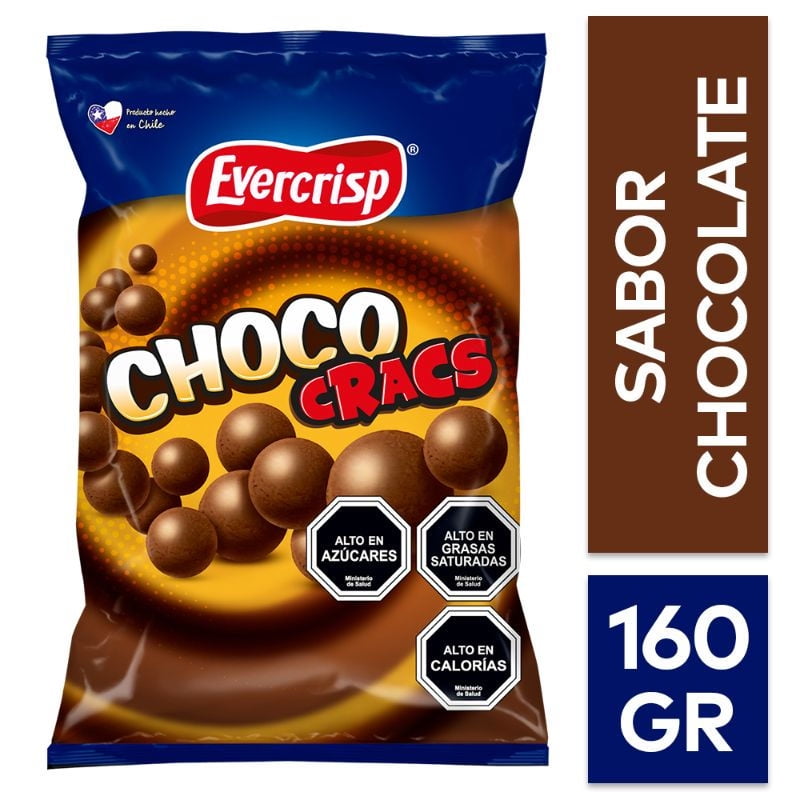 Suflés Choco Cracs Chocolate 160 g Evercrisp