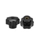 thumbnail image 3 of Uxcell 2 Piezas de Perillas de Agarre de Estrella con Inserto de Latón Roscado Hembra Negro M10 x 48.5mm, 3 of 4
