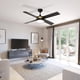 thumbnail image 2 of Ventilador de techo YITAHOME negro con luz y control remoto, 132 cm dorado, 2 of 7