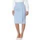 thumbnail image 4 of INSPIRE CHIC Falda lápiz de mujer para trabajar, cintura alta elástica, fruncida, bodycon, midi, M azul claro, 4 of 6