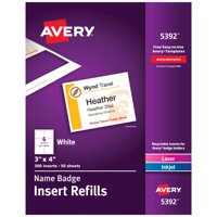 Adhesivos De Identificación Avery 5392, 3 X 4 Cm, Color Blanco, 300 Unidades En Total