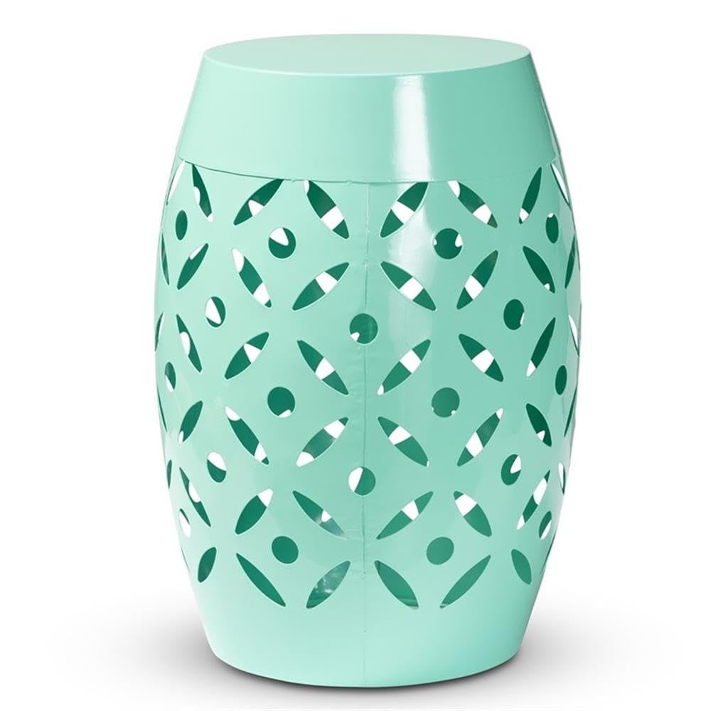 Mesa Auxiliar De Exterior Baxton Studio Hallie Aqua Blue Metal