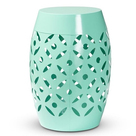 Mesa Auxiliar De Exterior Baxton Studio Hallie Aqua Blue Metal
