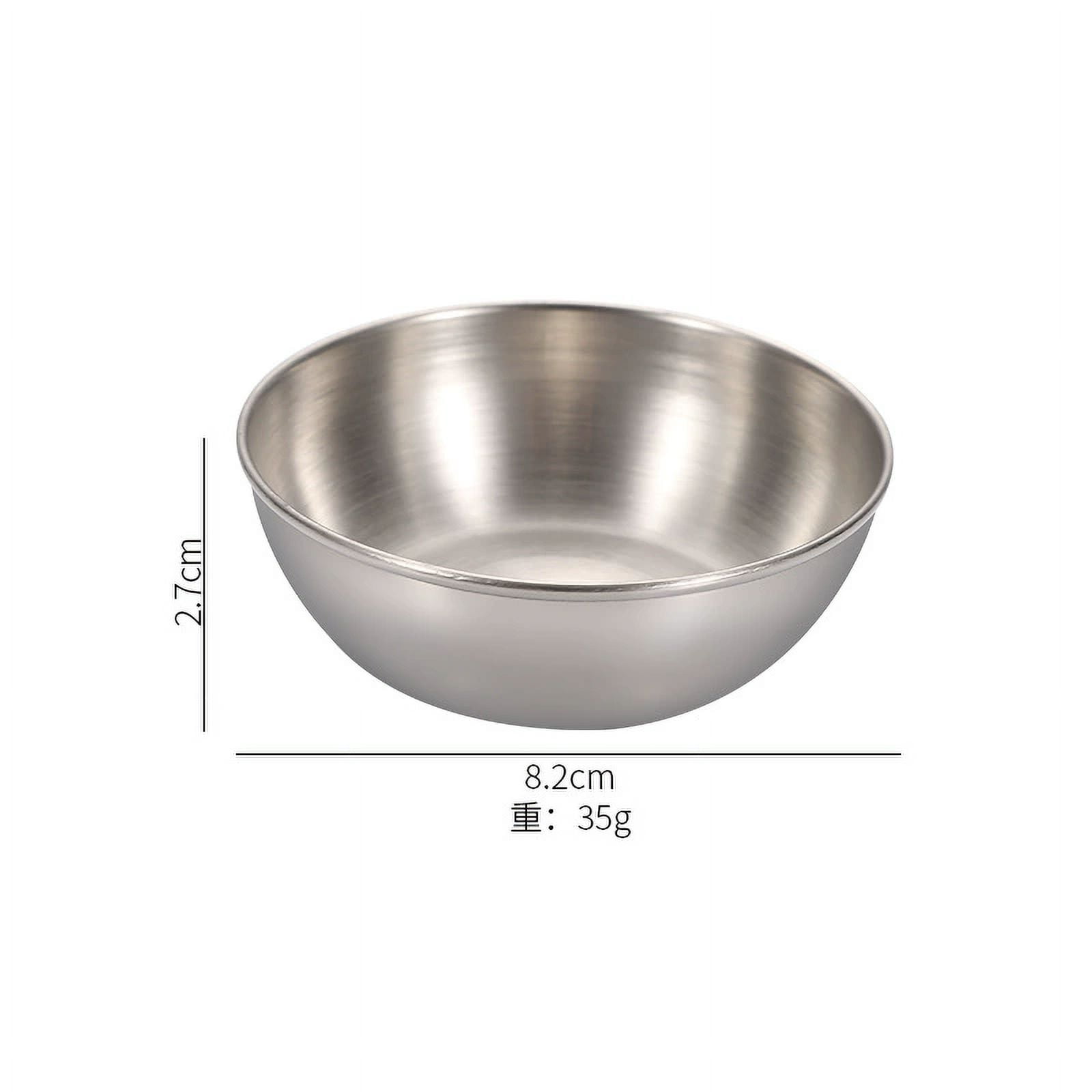 Xmhytop 2 Platos Para Condimentos De Acero Inoxidable - Color Plata, Tamaño 8.2x2.7 Cm, Juego Ideal Para Salsas