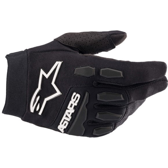 Guantes Alpinestars Full Bore Youth, color negro/blanco, talla L