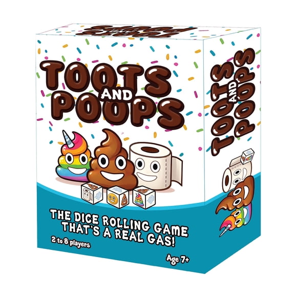 Juego de dados Race to Stupid Toots & Poops para 2 a 8 jugadores