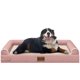 thumbnail image 1 of Cama Grande para Perros NANUYA Ortopédica con Respaldo Impermeable 110x94cm Rosa, 1 of 9