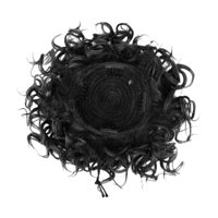 Ioensy - Moño De Pelo Rizado Con Cordón Elástico, Moño Rizado De Onda Suelta Para Fiesta, Aniversario, Negro