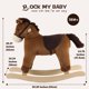 thumbnail image 4 of Rocking Horse Rock My Baby, marrón oscuro, para niños mayores de 18 años, 4 of 8