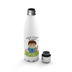 Creango - Botella Agua Termica Dia Del Maestro Y Profesor De Acero Inoxidable