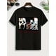 thumbnail image 2 of Scary Pattern Graphic Print Men's Creative Top, Casual Short Sleeve Crew Neck T-shirt, Men's Clothing For Summer Outdoor, 2 of 3