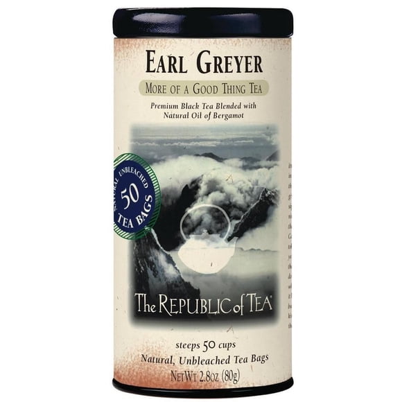 Tea The Republic of Tea Earl Greyer Black, 50 bolsitas de té