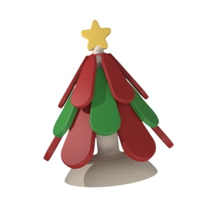 Magideal - 5 Almohadillas Plegables De Aislamiento Térmico, Posavasos Con Forma De Árbol De Navidad, Tapete De Mesa De Silicona Para Cocina, Tetera, Ollas Y Sart Rojo