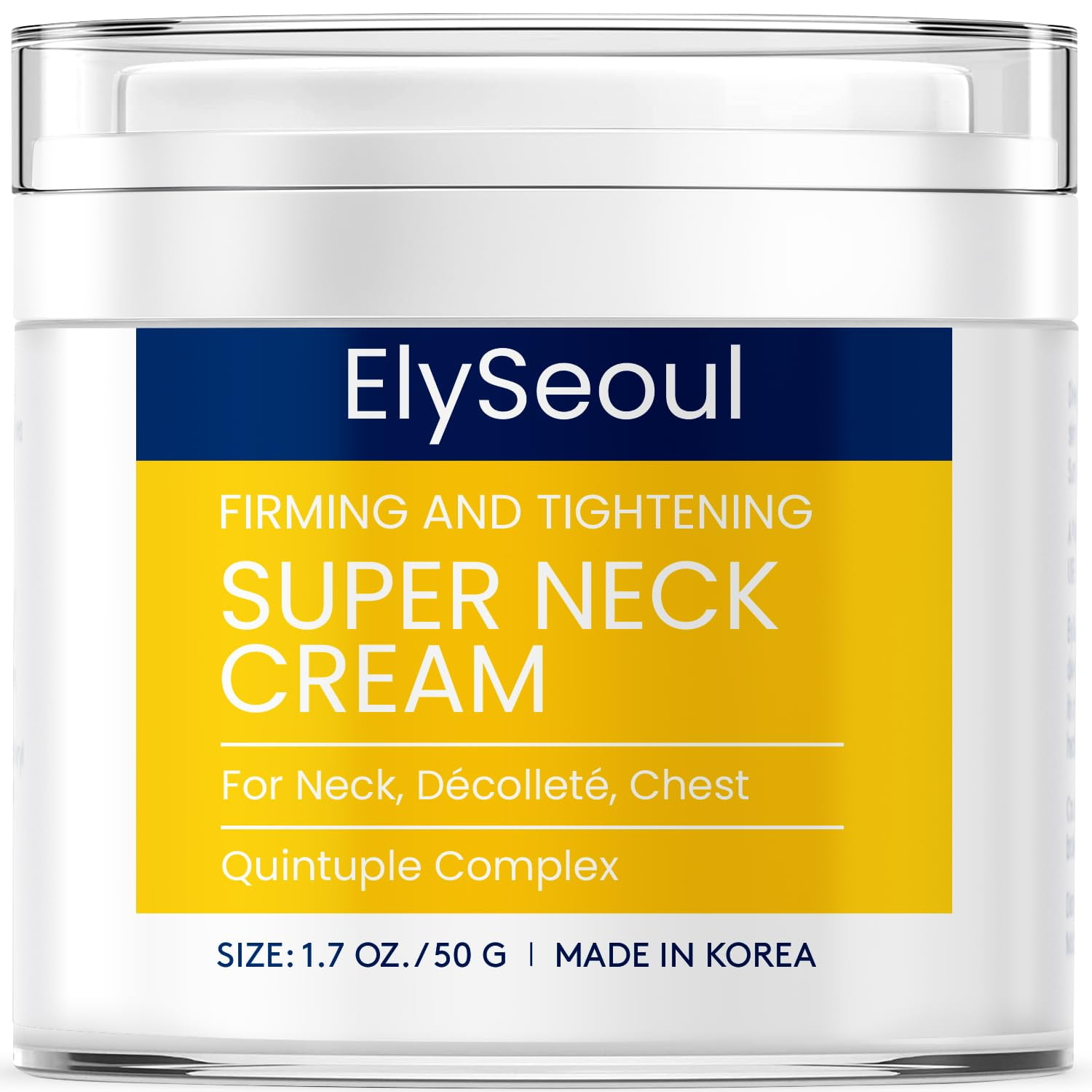 Crema Para El Cuello Elyseoul, Reafirmante Y Reafirmante Coreana, 50 Ml, Antienvejecimiento