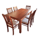 thumbnail image 2 of Juego de Comedor Milan 6 Sillas Nogal Mesa 1.6 Rectangular Madera, 2 of 5