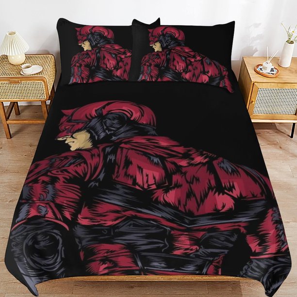 Daredevil Bedding Sets Ultra Soft Skin-Friendly Duvet Cover 3 Piece, Cute Comforter Cover Bed Set for Boys Girls Kids