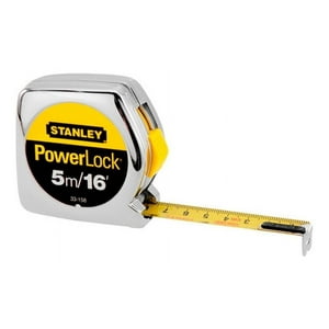 Cinta Métrica Powerlock 5M/16 Stanley 33-158 Amarillo