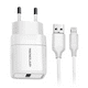 thumbnail image 1 of Cargador Usb Carga Rapida Con Cable Tipo C Tl465 Blanco, 1 of 4