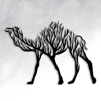 Genérico - Cuadro Camello Hecho Con Ramas