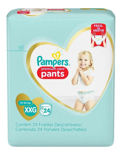 Pampers - Panal Pants Premium Care Xxg24