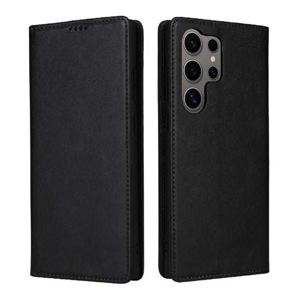 Funda Cartera para Samsung Galaxy S25 Ultra con Ranuras Tarjetas y Soporte - Protección Completa Negro