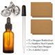 thumbnail image 2 of Frascos cuentagotas AOZITA de vidrio ámbar de 30 ml con accesorios, paquete de 12, 2 of 9