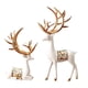 thumbnail image 5 of 2 estatuas de reno de estilo europeo, regalo, adorno de escultura de Animal, resina coleccionable creativa para mesa, restaurante, sala de estar, , Oro blanco, 5 of 5