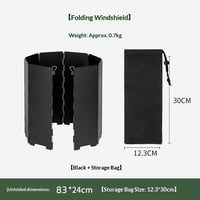 Xusx111 - Parabrisas De Estufa De Camping De 30 Cm, Parabrisas Plegables De 10 Paneles Para Quemadores De Butano / Propano Y Parrillas, Portátil Con Bolsa De Transporte (Senderismo De Camping)