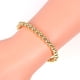 thumbnail image 3 of Pulsera de cuentas de oro para mujer, pulsera elástica con cuentas chapadas en oro de 14 quilates., 3 of 5