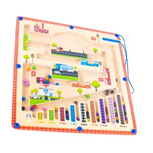 Magideal - Juego De Rompecabezas Magnético De Laberinto De 30X30 Cm Para Actividades Preescolares, Juguete De Viaje De 3 A 5 Años