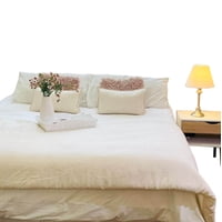 Antonia Paz - Set Lino Color Crudo Piecera 160 X 80 Cm + 1 Cojín 50 X 30 Cm