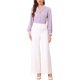 thumbnail image 2 of INSPIRE CHIC Body de Satén para Mujer con Elegante Cuello de Chal Manga de Linterna Camisa Abotonada para Oficina Talla M Lavanda, 2 of 6