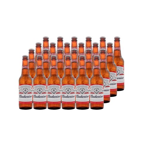 24X Cerveza Budweiser Botellín 4.8° 330Cc