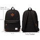 thumbnail image 2 of Mochila urbana escolar bolso a la moda Caribe 28L negro, 2 of 3