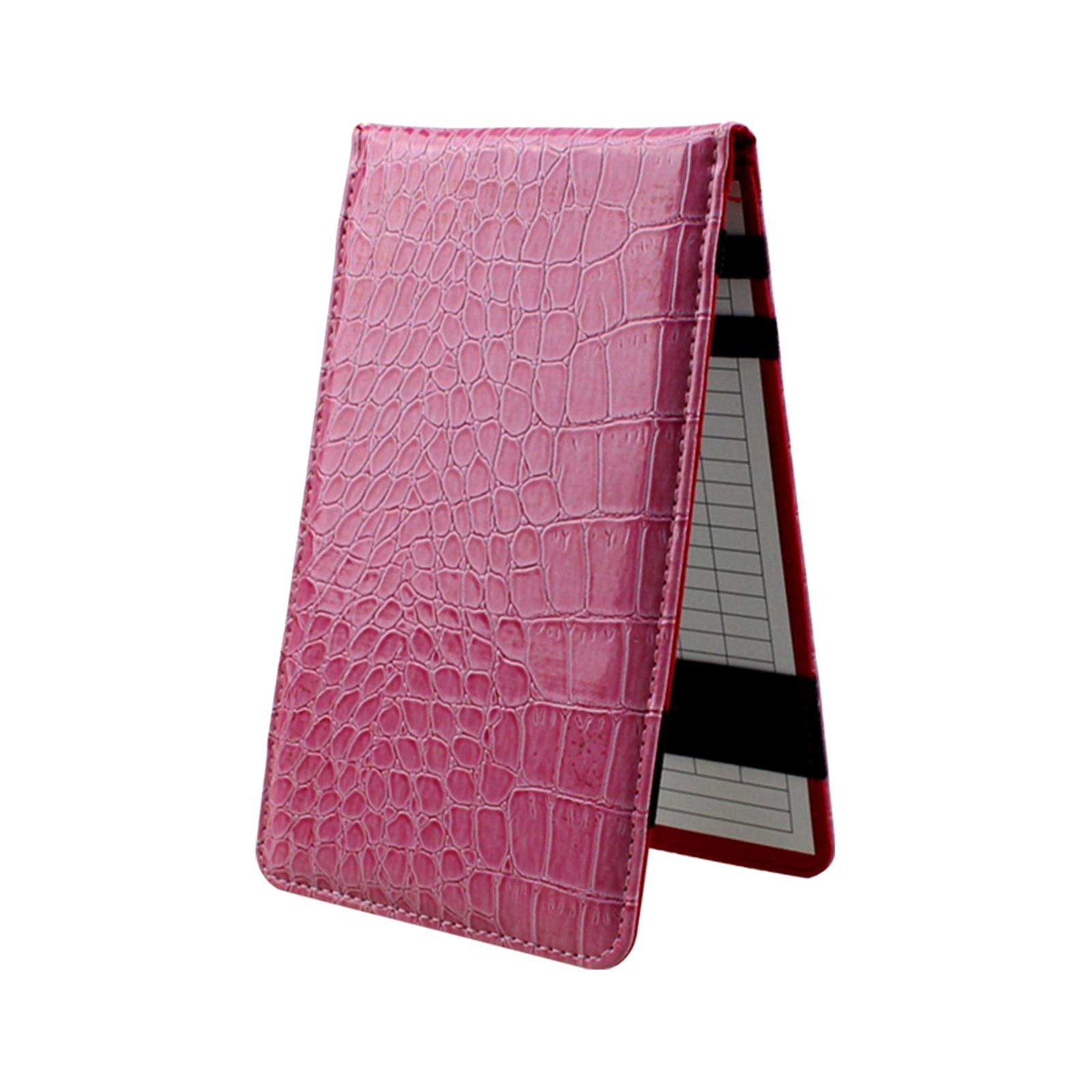 Ioensy - Titular De Tarjeta De Puntuación De Golf De Cuero De Pu Profesional Duradero Portátil Para Hombres Mujeres Rosa