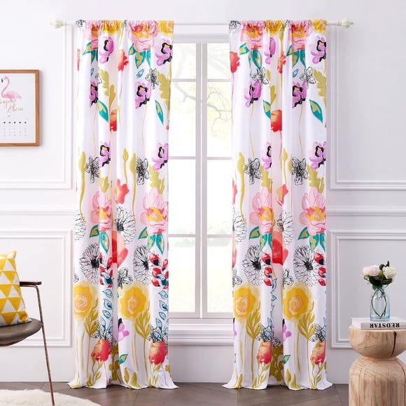 Cortinas Greenland Home Watercolor Dream, 213 x 213 cm, color blanco