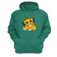 Genérico - Polerón Canguro El Rey De La Selva Verde Aguamarina Talla Xs Unisex