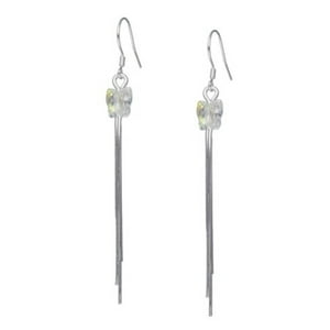 Lukso - Aros Largos Mariposa Cristal Tornasol En Plata 925