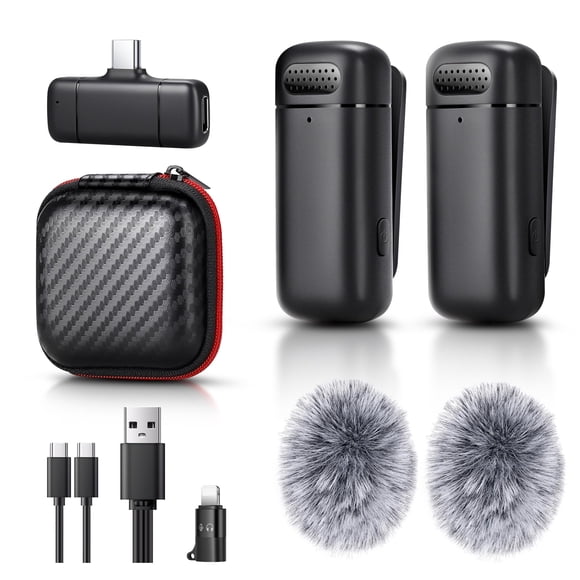 Micrófono Lavalier inalámbrico Sunnymark Mini para iPhone/Android