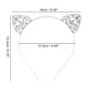 thumbnail image 3 of Bargains Únicos Navidad 1 Pc Diadema Elegante con Orejas de Gato de Diamante Falso para Mujeres Niñas 6.30"x6.10" Tono Plateado, 3 of 4