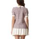 thumbnail image 3 of INSPIRE CHIC Blusa de Halloween con Cuello Peter Pan para Mujer, Decoración de Botones, Camisa Vintage de Tweed XL Rosa Gris, 3 of 6