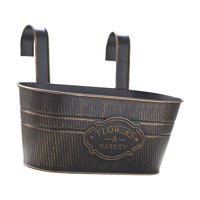 Magideal - Maceta Para Balcón, Barandilla, Jardinera Para Ventana, Macetero Colgante, Cubo, Contenedor Para Plantas De Pared, Maceta, Cesta Para Plantas Para Decoración Del Hogar, Alféizar De La Negro