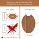thumbnail image 2 of Asiento de inodoro Angol Shiold de madera moldeada, silencioso, cerrado y alargado, 2 of 7