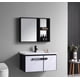 thumbnail image 1 of Vanitorio Madera Lavamanos 60 Cm Ancho Con Griferia Y Mueble Espejo Negro T-1060, 1 of 3