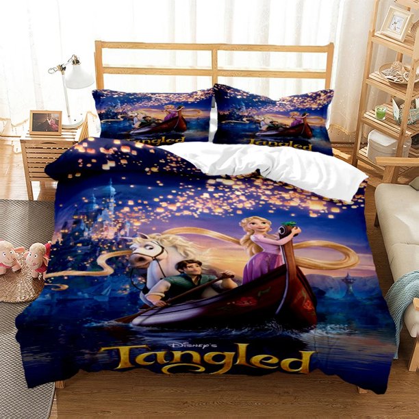 Enhanced Duvet Cover Pillowcase, Children's Bedding Set Cartoon Pattern 3 Piece Set King size bed, home comforter set Bed Sheets