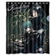 thumbnail image 1 of Cortina de ducha de baño con dibujos animados de Anime japonés Black Butler, juego de cortinas con ganchos, tamaño 60 x 72 pulgadas, 1 of 3