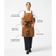 thumbnail image 3 of Hedley & Bennett Delantal de Chef Cruzado – Delantal de Cocina Profesional para Hombre y Mujer – 100 % Algodón Denim, 8 oz de tejido – Negro Abalón, 3 of 6