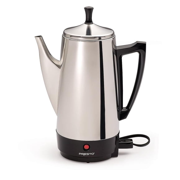 Cafetera Presto 02811 de acero inoxidable, 12 tazas