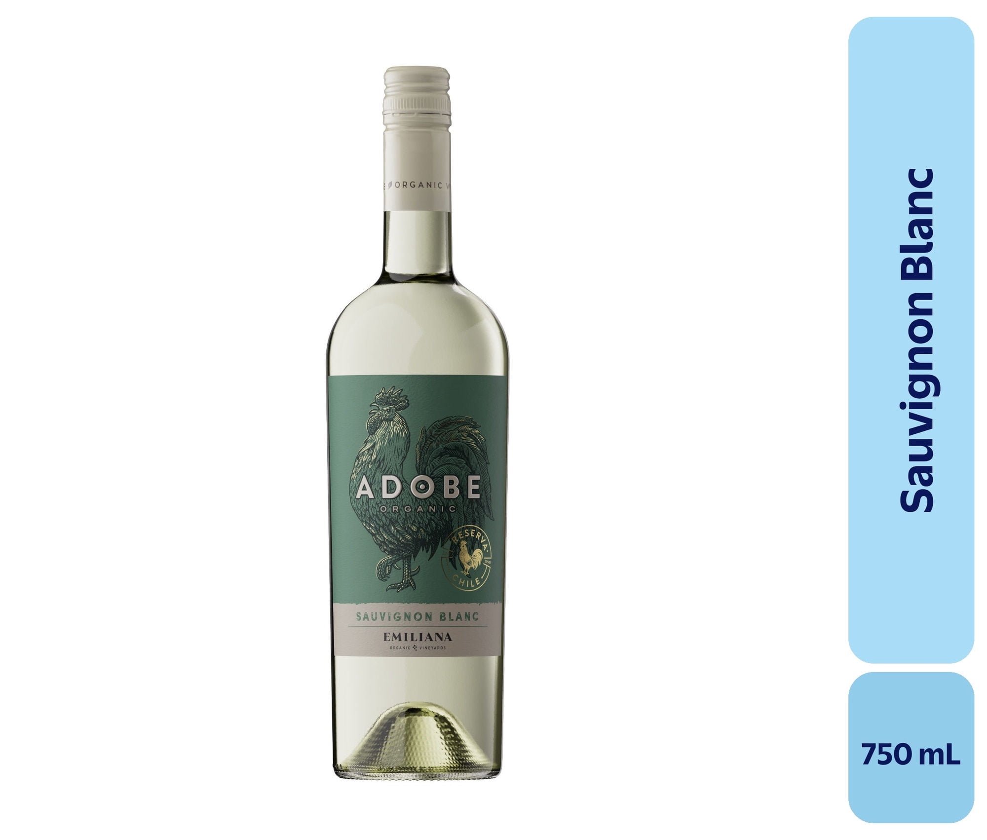 Vino Sauvignon Blanc Botella 750 mL Adobe